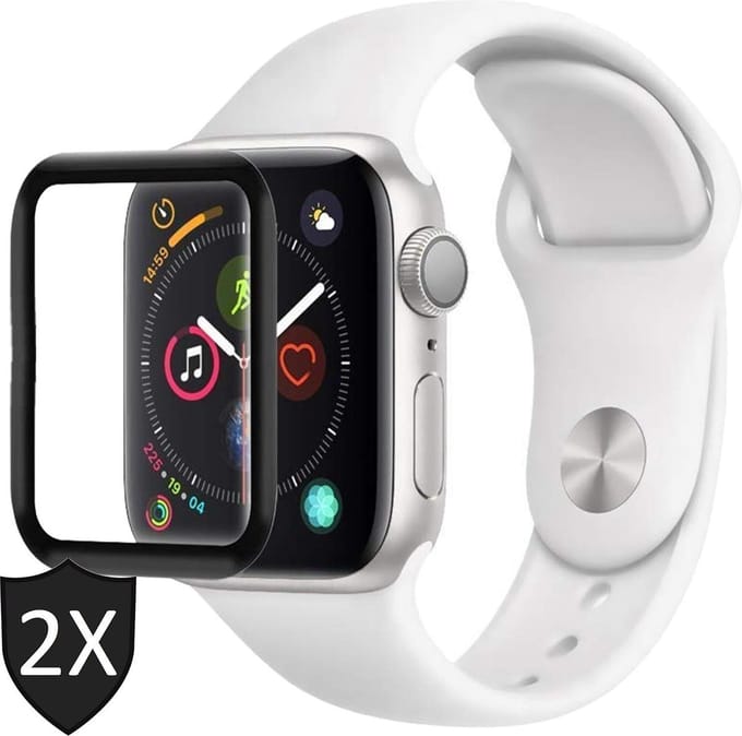 Screenprotector geschikt voor Apple Watch Series 5 (40 mm) - Full Screen Volledig Beeld - 2 Stuks