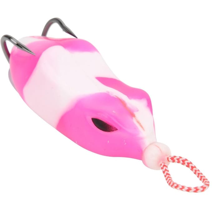 Grenouilles Forme Conversion Simulation Artificielle Appât Leurre de Pêche Long Lancer Hameçon Double pour Tête de Serpent pink