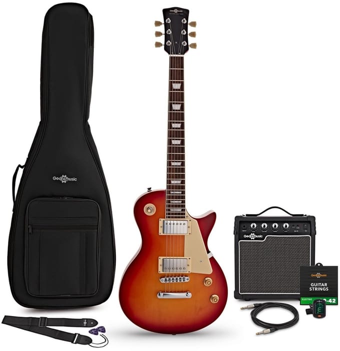 New Jersey Select Electric Guitar Cherryburst, 10W Guitar Amp & Accessory Pack