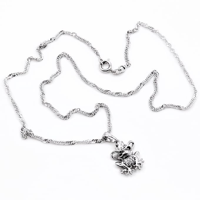 Gerhodineerd XUPING Ketting met Kikker Hanger