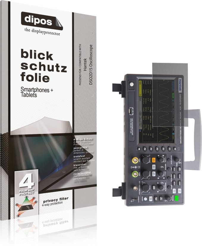 dipos – Matte Privacy Screenprotector geschikt voor Hantek DSO2D15 Oscilloscope | Anti-Spy Beschermfolie