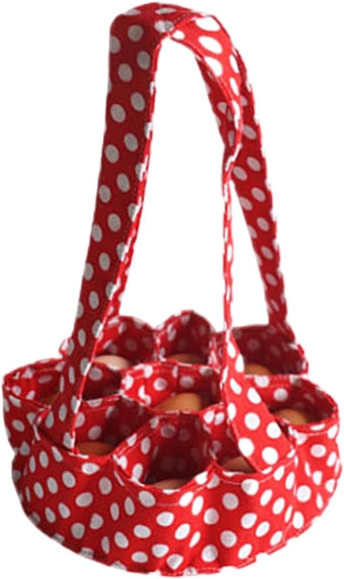 Eier Mand - Eier Verzamelaar - Eieren Opslaan - Met 7 Vakken - 23x22 cm - Rood
