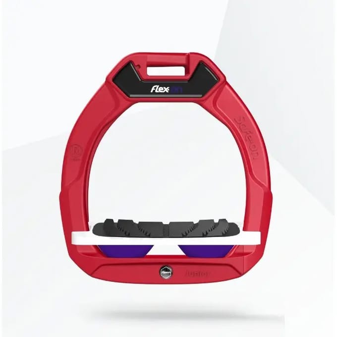 Veiligheidsbeugels voor paardrijden Hellend Grip Rood/Wit/Paars kind Flex-On Safe-On
