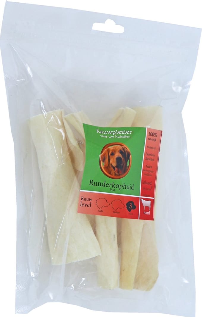 Runderkophuid Wit 100 Gram In Zak