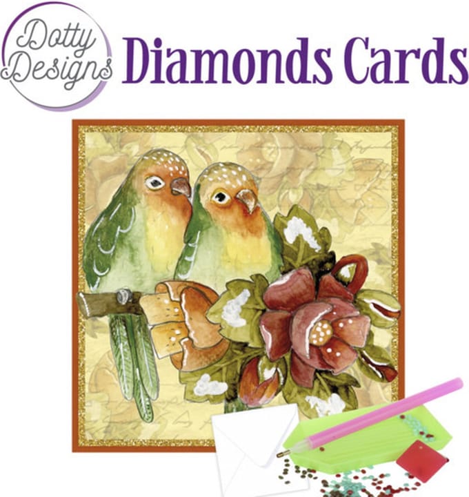 Diamond Painting Dotty Design Diamonds Cards |Lovebirds