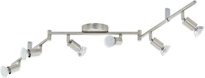 EGLO Buzz - Plafondspots - 6 Lichts - LED - Nikkel-Mat
