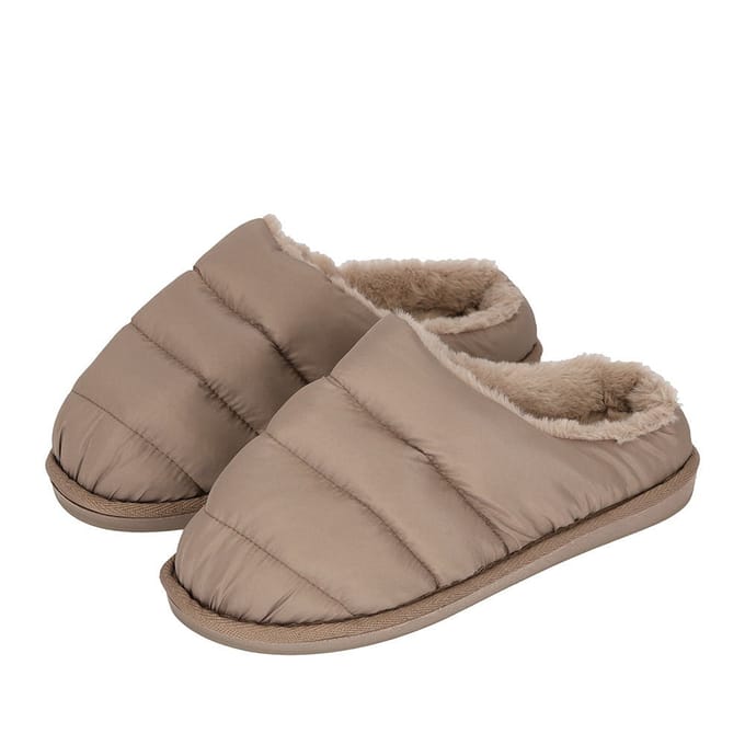 Instap Pantoffels Dames - Gewatteerd - Antraciet / 39/40