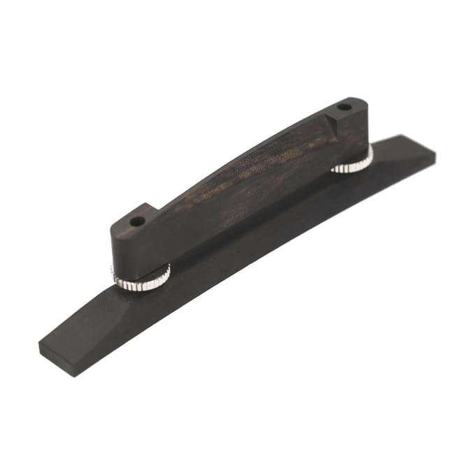 Jazzgitaarbrug Zwevende Archtopbrug met verstelbaar duimwiel voor Archtop-gitaren black