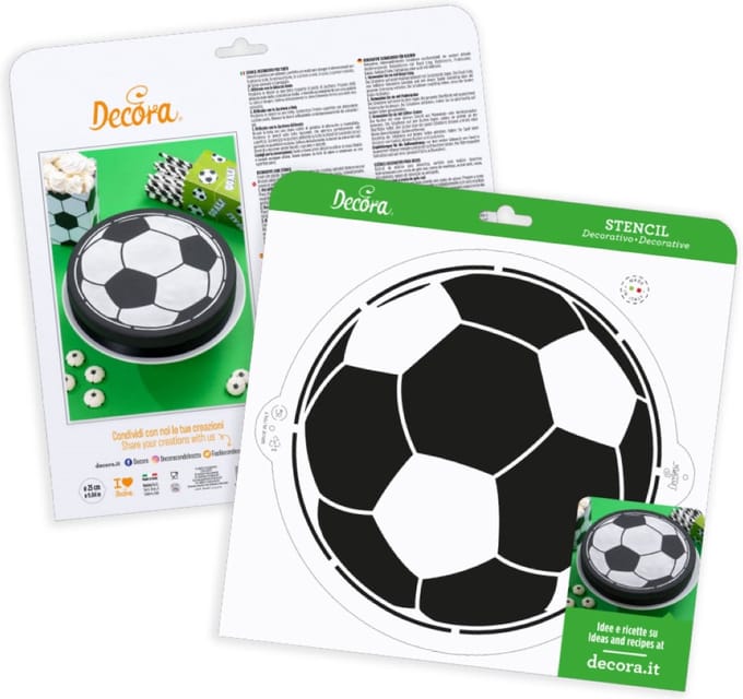 Decora Stencil - Voetbal Ã˜ 25cm