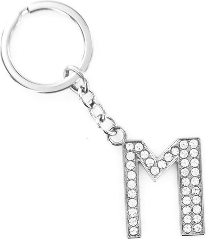 Sleutelhanger Diamant Letter - M