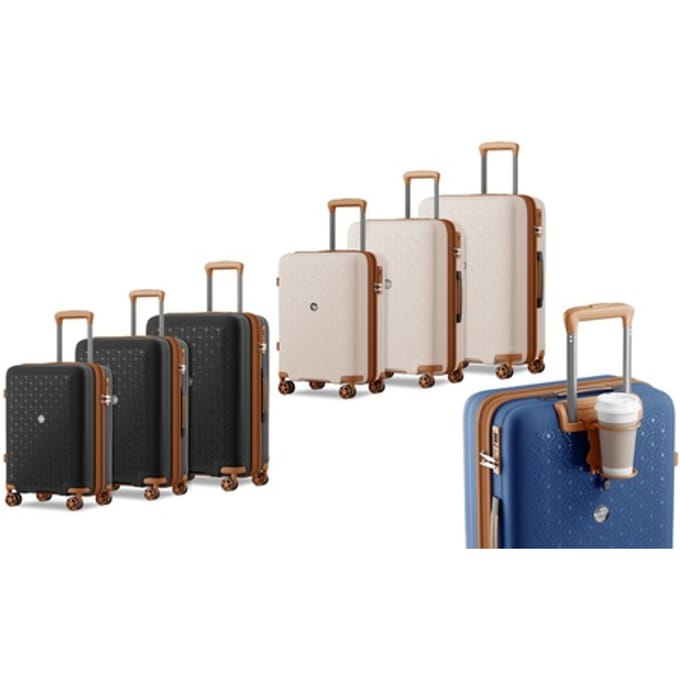 Kono koffers met TSA slot en bekerhouder: 1 / Bruin-beige / 20