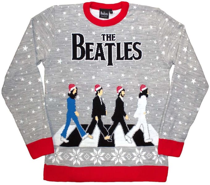 The Beatles - Drop T / Abbey Road Xmas Sweater/trui - S - Grijs