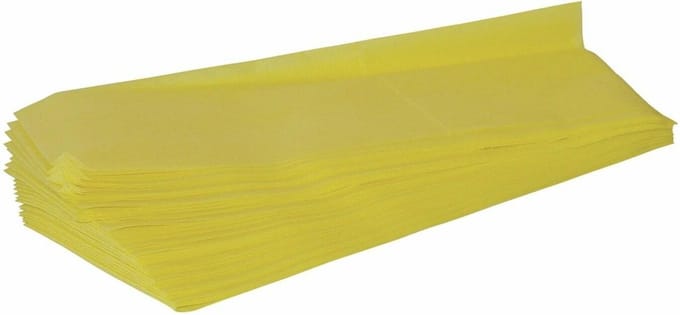 Stofwisdoekjes viscose 25x60cm set à 25 geel | 25 stuks