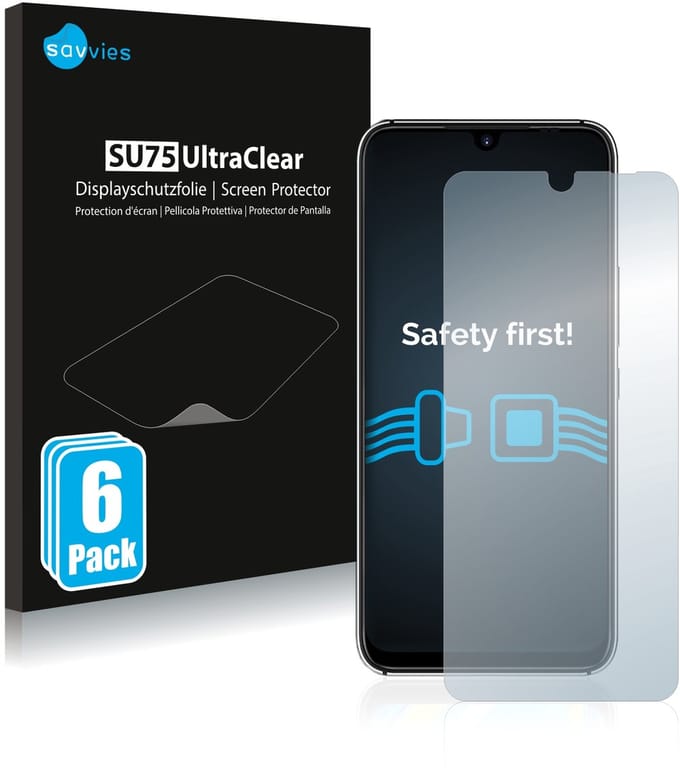 Savvies - Screenprotector voor Umidigi A7 Pro - Folie Beschermfolie transparant 6 Stuks
