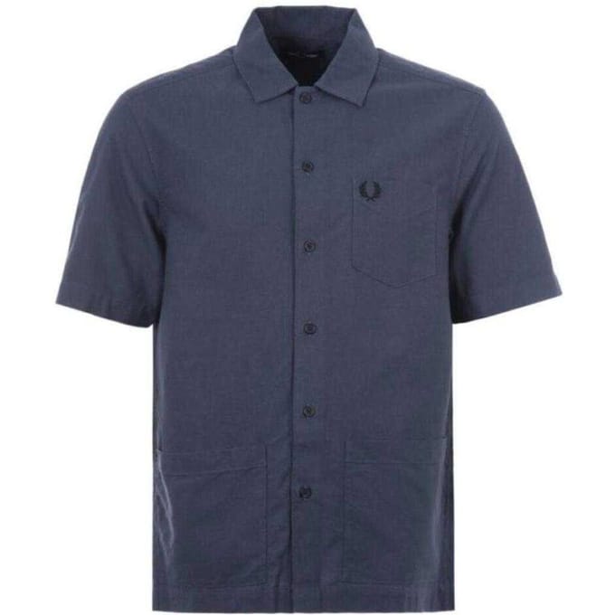 Fred Perry Heren Oxford Pocket Overhemd (Franse marine)