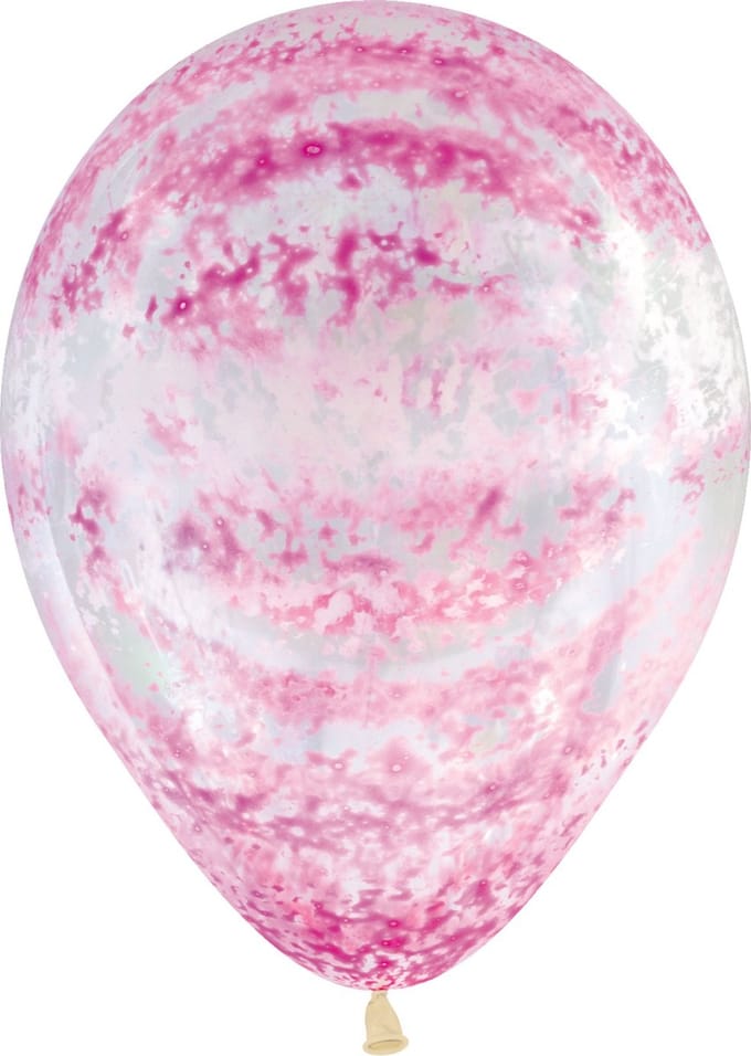 Bedrukte Ballonnen Swirl Roze 30 cm 25 stuks SEMPERTEX