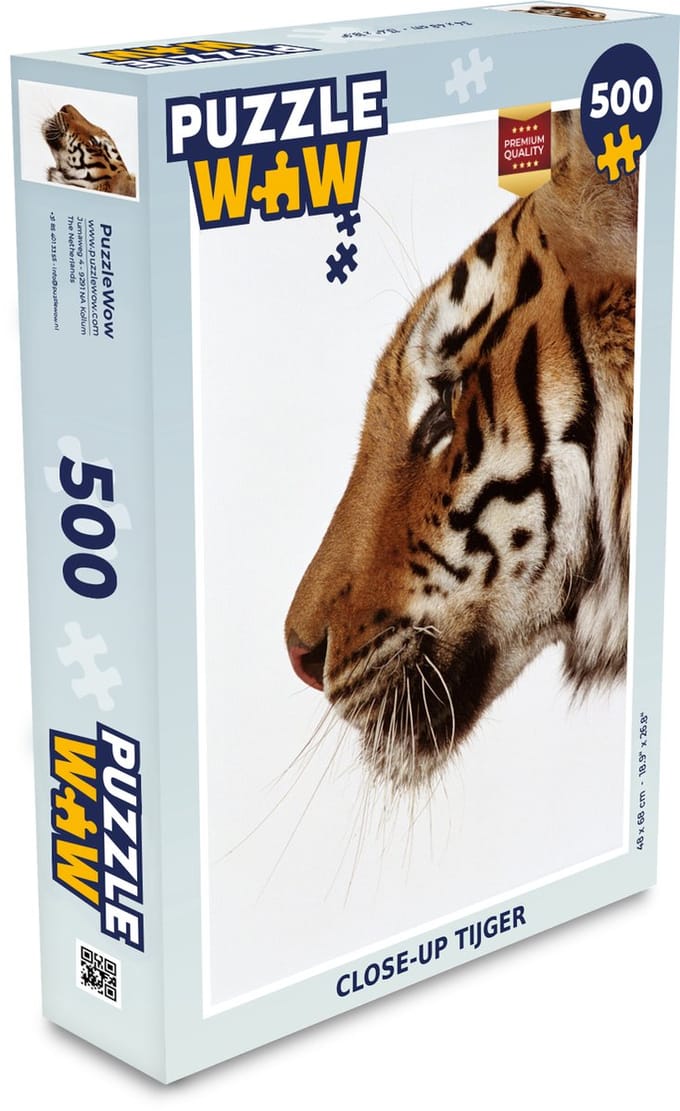 Puzzel Close-up tijger - Legpuzzel - Puzzel 500 stukjes