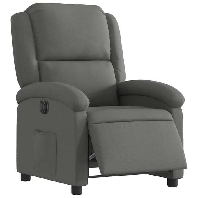 vidaXL - Fauteuil - elektrisch - verstelbaar - stof - donkergrijs