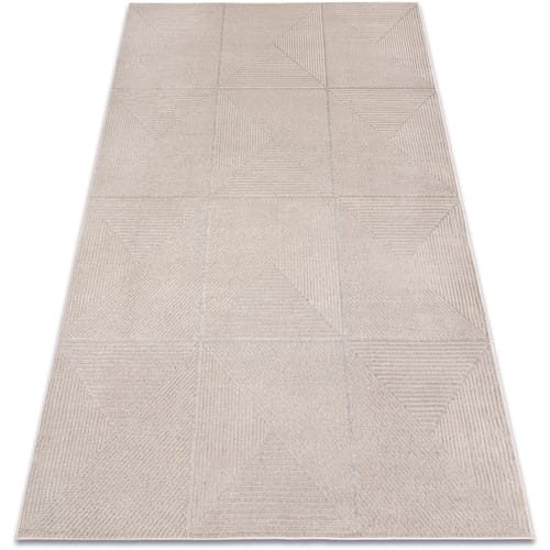 Kleden Rugsx Tapijt AURA J2624A beige - Geometrisch, structuree 80x150 cm