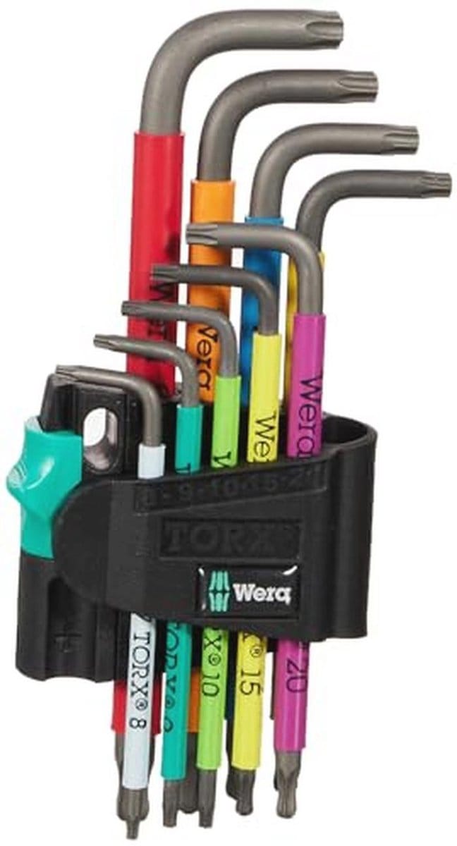 Hoeksleutelset Torx 9-delig met BlackLaser Coating