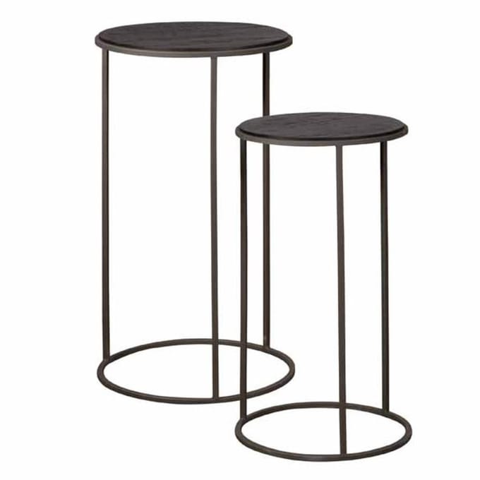 Tower Living - Spello bijzettafel set rond vanaf 40 cm - grijs