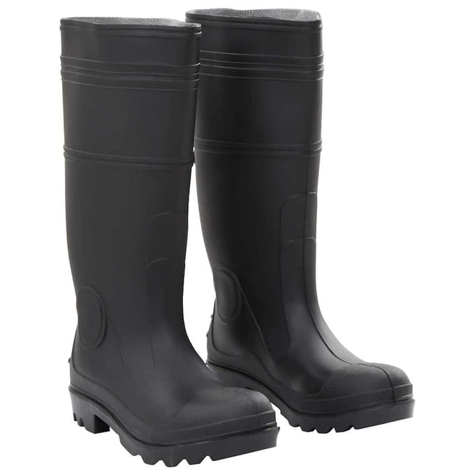 vidaXL Regenlaarzen maat 38 PVC zwart