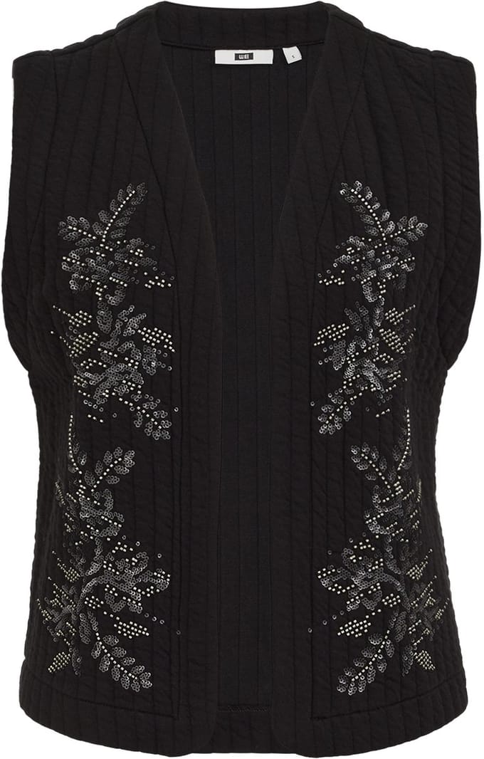 WE Fashion Dames gilet met pailletten