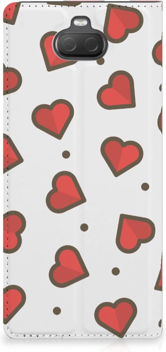 Sony Xperia 10 Plus Hoesje met Magneet Hearts