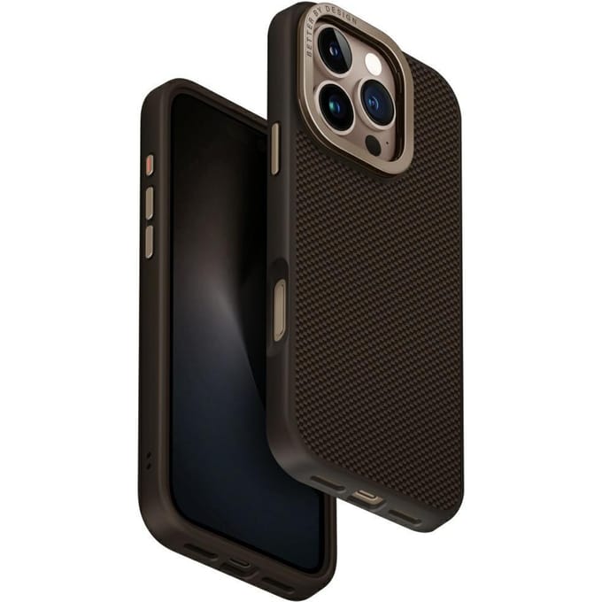 UNIQ Keva Max Magclick Charging Camera Stand Case for iPhone 16 Pro - Brown