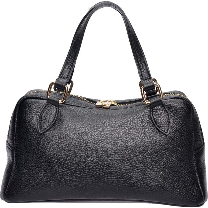 Roberta M Zwart Rundleer Tas