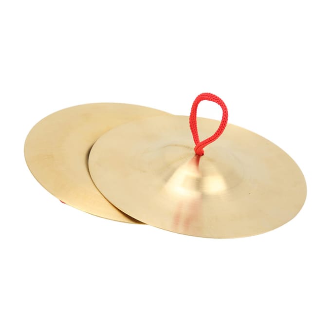 Crashbekken Messing Slaginstrument Paar Onderwijstool Speelgoed voor Kinderen Volwassene beige