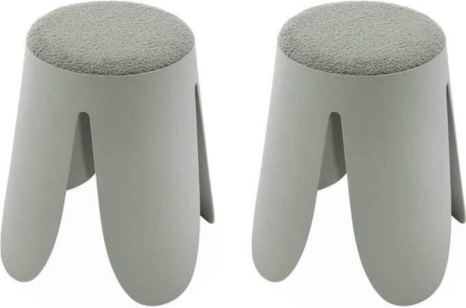 sweeek - Set van 2 stapelkrukken, niki, ø30 / 44 x h46cm