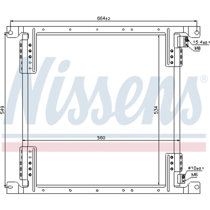 Condensator, airconditioning NISSENS 940242