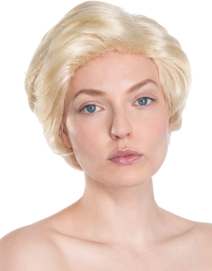Blonde Korte Pruik Met Zijscheiding - Carnavalspruik
