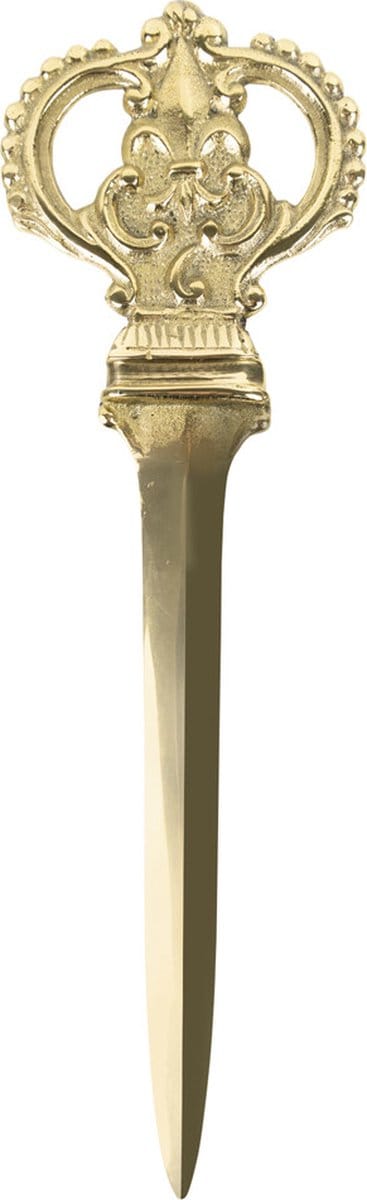 Vintage koper briefopener kroon 24 cm