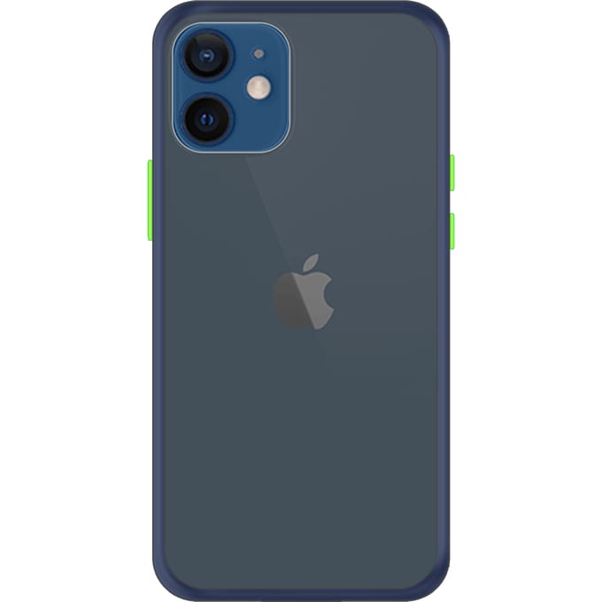 iPhone 12 Back Cover - Blauw/Transparant