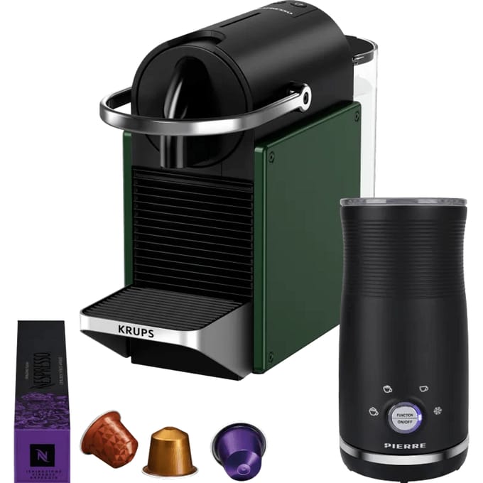 Krups Nespresso Pixie XN3063 + Pierre Melkopschuimer