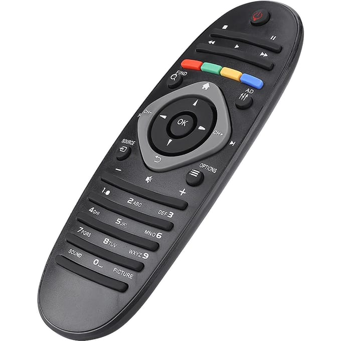 Vervangende tv-afstandsbediening, universele controller voor Philips-tv wit