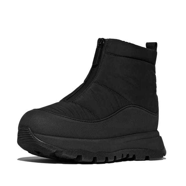 FitFlop Neo-D-Hyker Padded/Quilted Boot Short (Zip) ZWART - Maat 36