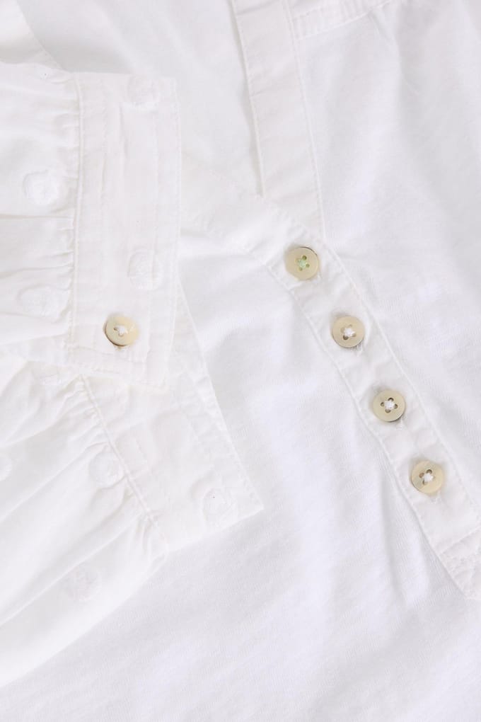 White Stuff Ellie Broderie Top Brilliant White Taglia: 16 | Magliette intime Outlet | Donna | Bianco