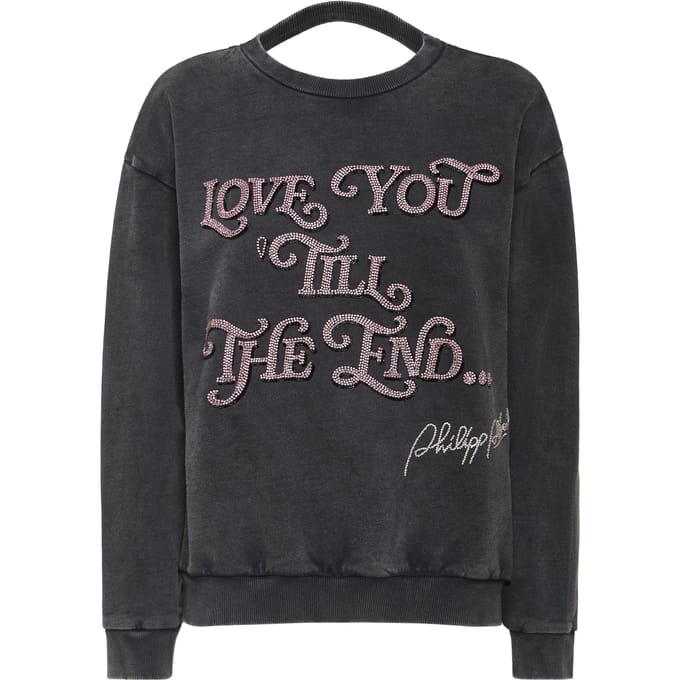 Open Back Roundneck Sweatshirt Love Plein