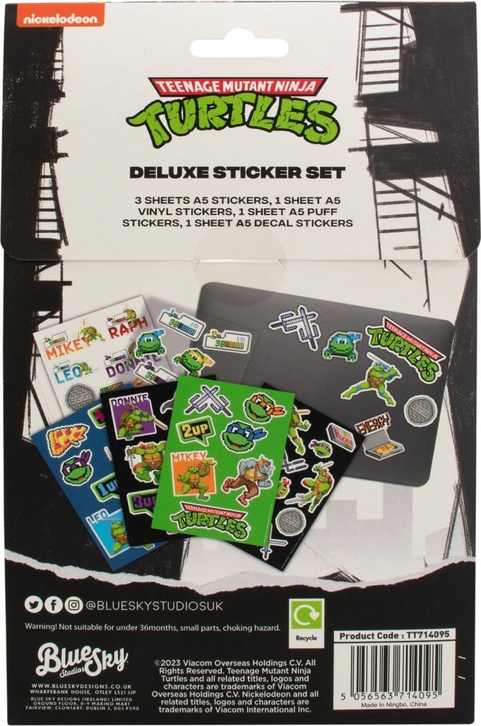 Blue Sky Studios Teenage Mutant Ninja Turtle Stickers - Deluxe set