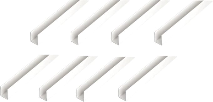 U-profiel Set - Plastic Afwerking - Bouw Projecten - Duurzaam PVC-U - 1 Meter Lengte - Wit