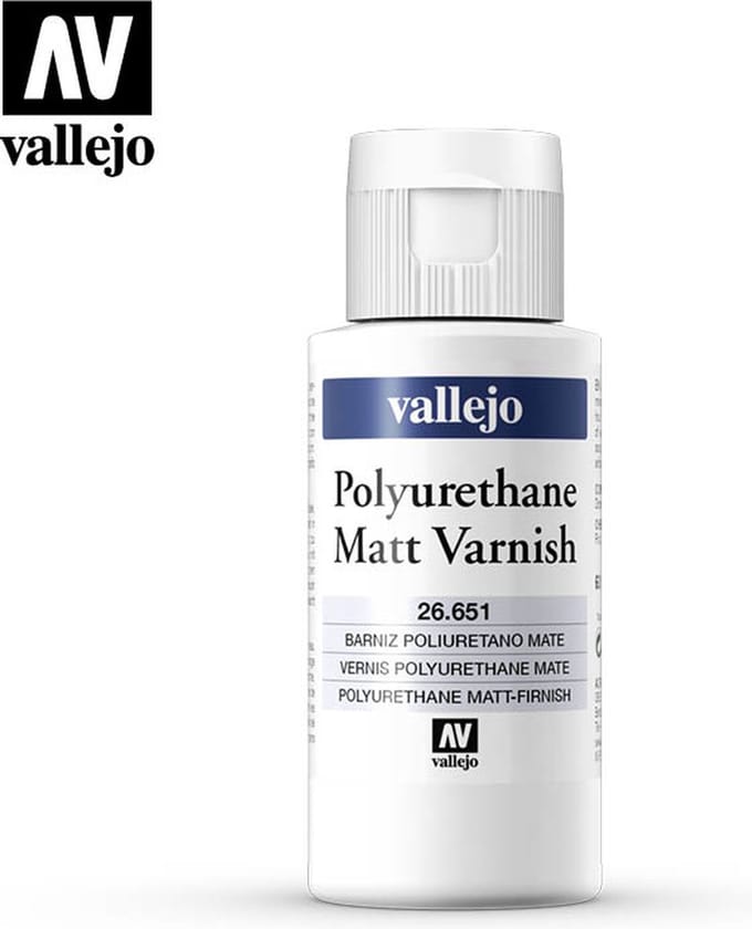 Vallejo Hobbyverf - 26651 Matt Polyurethane Vernis - 60ml Verf flesje - 60 ml