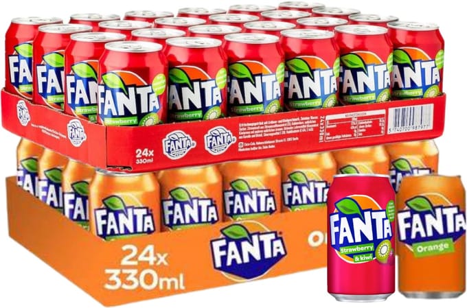Fanta - Original en Strawberry & Kiwi - Verfrissend en fruitig