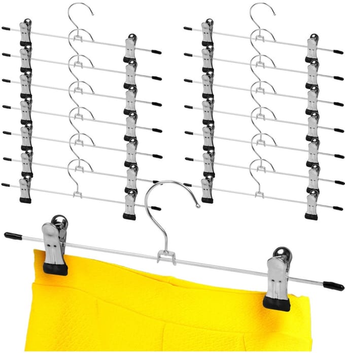 Broekhanger Metaal met Clips 15 stuks - Kleerhanger - Kleerhanges Broeken