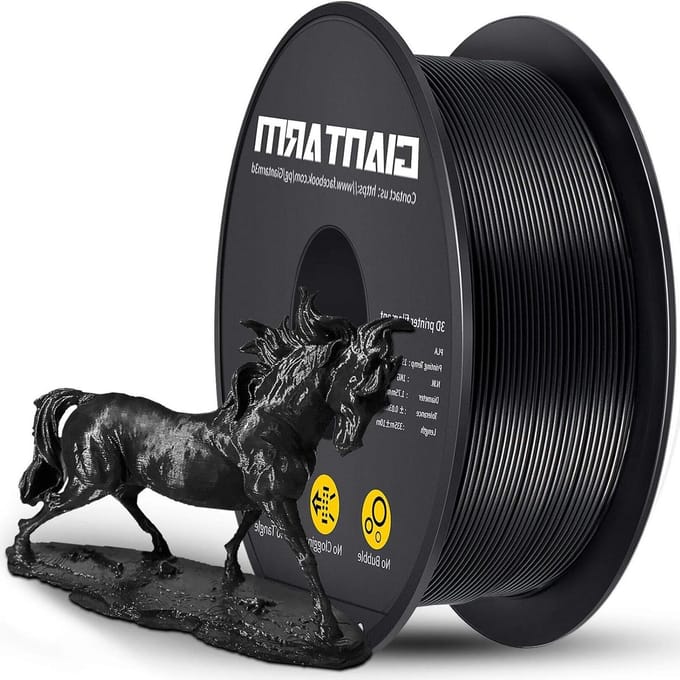 175 mm 3D-printer filament - zwart PLA filament - 1kg spoel