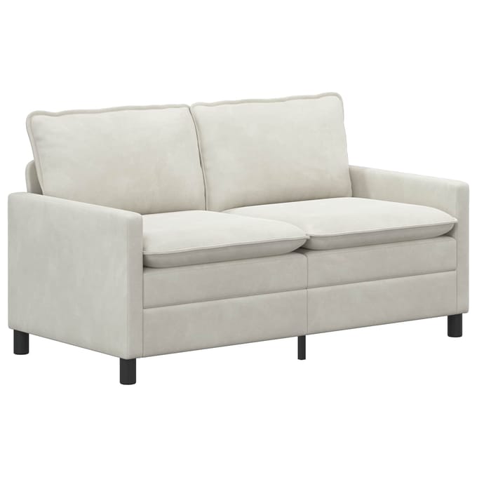 vidaXL - Bank - Crèmekleurig - 156 - x - 81 - x - 87,5 - cm - Fluweel