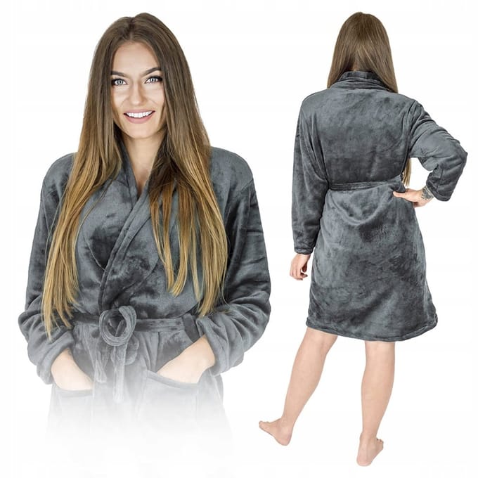 Onesies - Badjas - Ciemnoszary - Microfibra - S