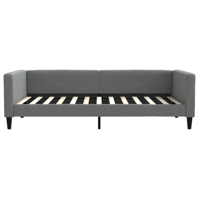 vidaXL - Slaapbank - 100x200 - cm - stof - donkergrijs